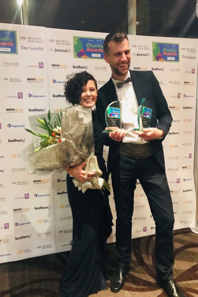 Julian and Becky Prior at The North East Charity Awards 2019