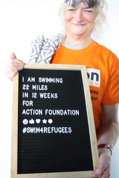 Hilary Bennison swimming 22 miles in 12 weeks for Action Foundation #swimforrefugees