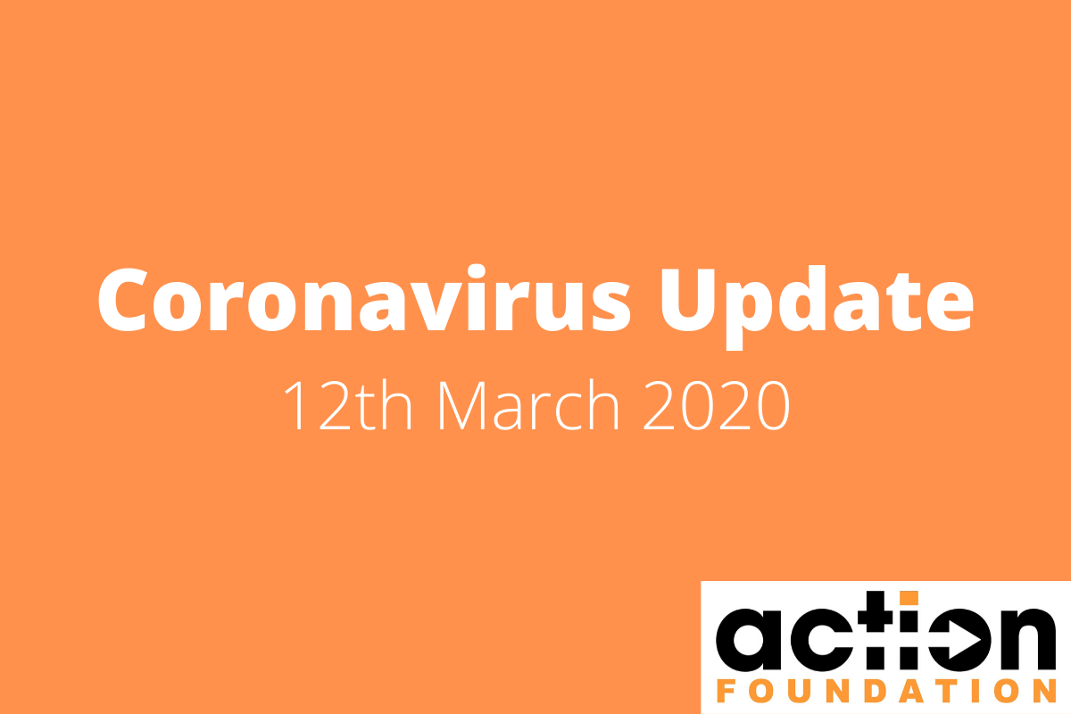 Coronavirus update 12th March 2020